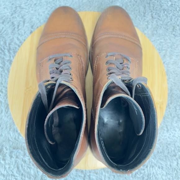 Thursday Boot Co Captain Mens 12 Brandy Leather Lace Up Cap Toe Ankle Boots main image 6